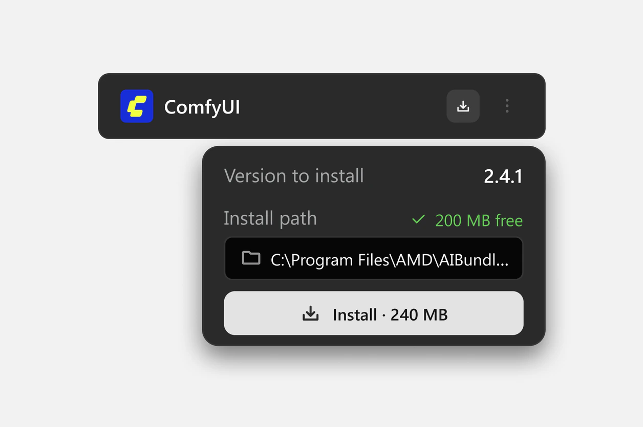 Individual install menu