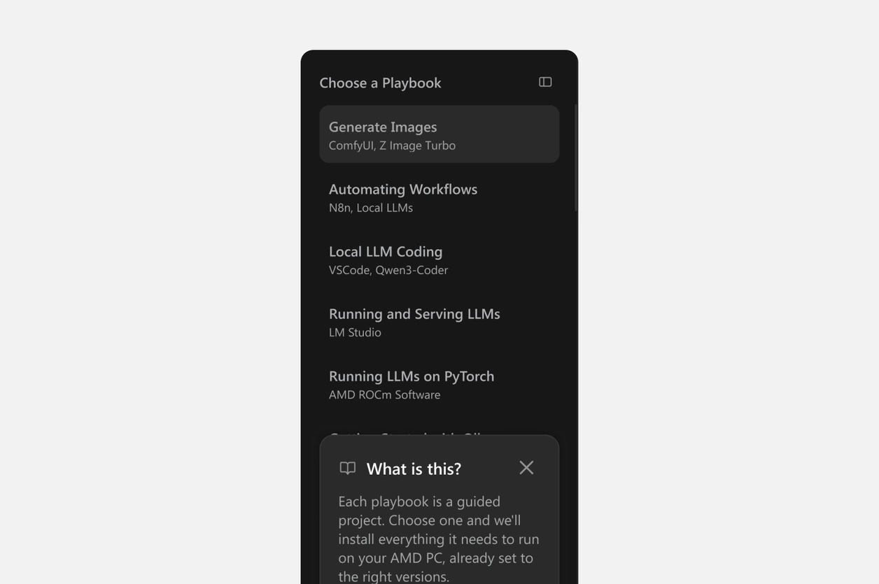 Playbooks listed in the side panel