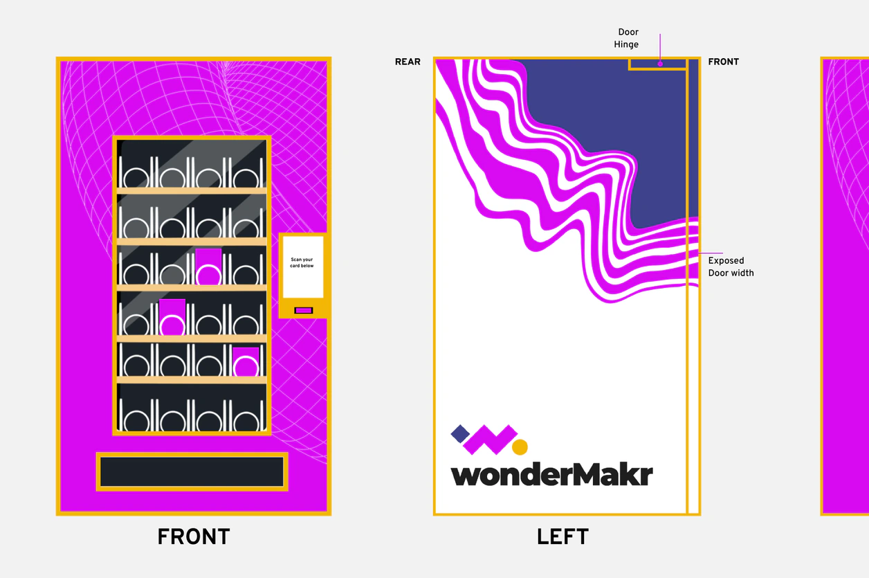 Scroll-based dieline interaction