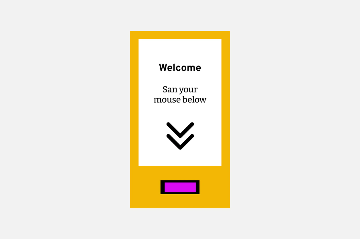Microsite demo using a hover interaction